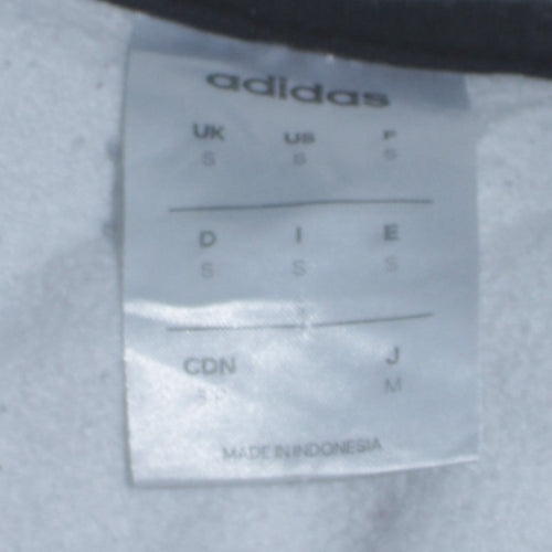 Adidas Men's White & Black Pullover Hoodie Size S Classic Logo Style