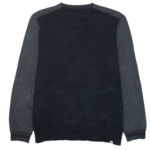 Puma Men's Black Grey Crew Neck Athletic Sweatshirt Size L