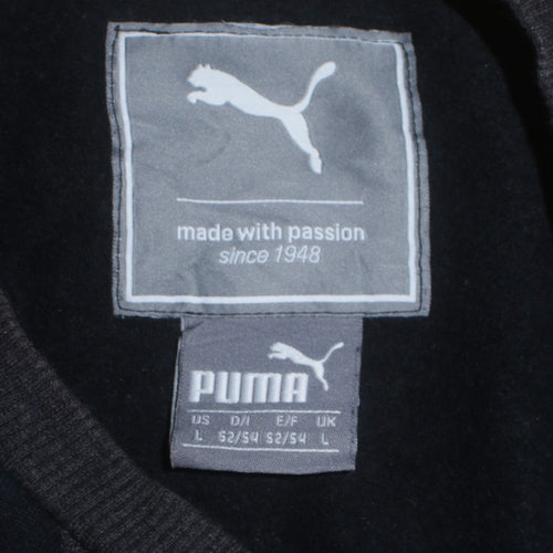 Puma Men's Black Grey Crew Neck Athletic Sweatshirt Size L
