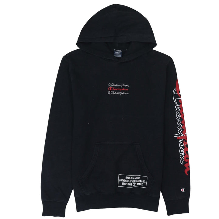 Champion Men's Black Logo Pullover Hoodie Size M