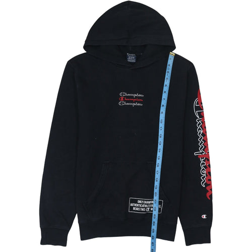 Champion Men's Black Logo Pullover Hoodie Size M