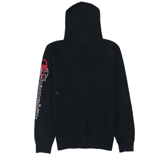Champion Men's Black Logo Pullover Hoodie Size M