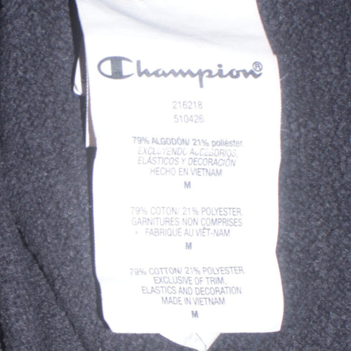 Champion Men's Black Logo Pullover Hoodie Size M