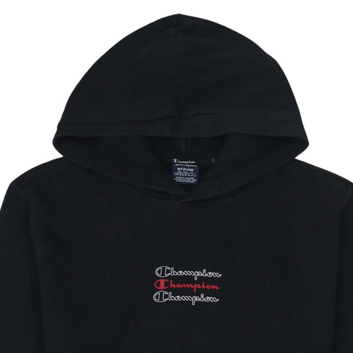 Champion Men's Black Logo Pullover Hoodie Size M