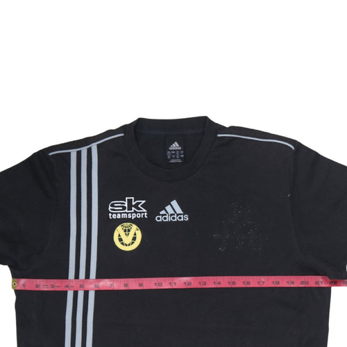 Adidas Mens Black Sports T-Shirt L Short Sleeve Crew Neck