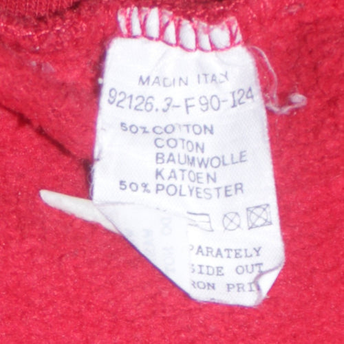 Levi's Women's Red Crew Neck Pullover Sweatshirt Size L Cotton Blend