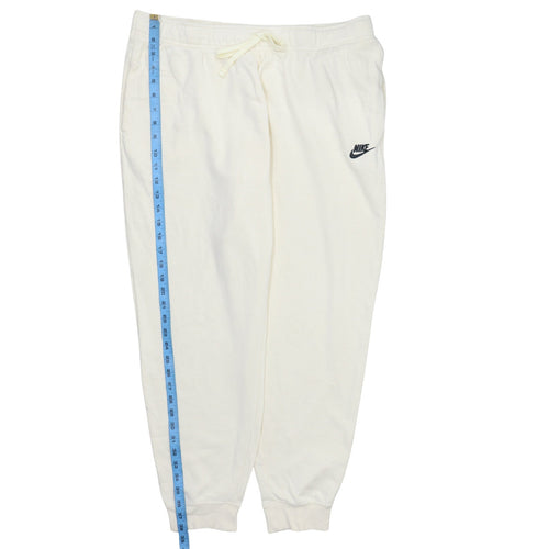 Nike Women Ivory Fleece Jogger Trousers XL Comfort Fit