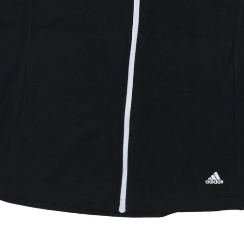 Adidas Women's Black L Track Jacket Full Zip Sporty Golf Top