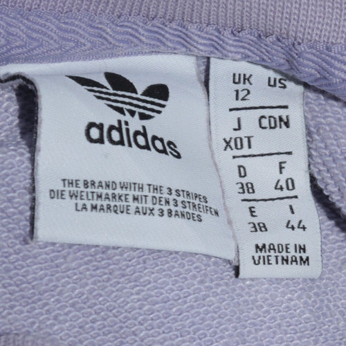 Adidas Women's Lilac Crew Neck Pullover Sweatshirt UK 12