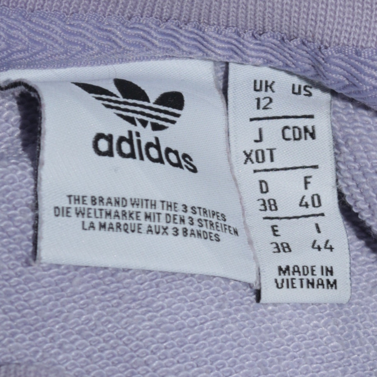 Adidas Women's Lilac Crew Neck Pullover Sweatshirt UK 12