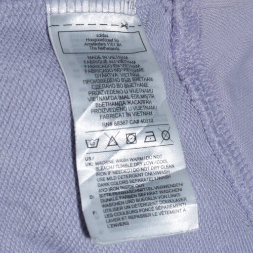 Adidas Women's Lilac Crew Neck Pullover Sweatshirt UK 12