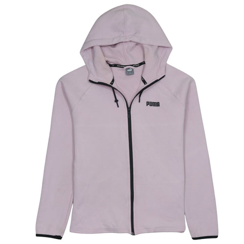 Puma Womens Pink Full Zip Hoodie XL Lightweight Sweatshirt