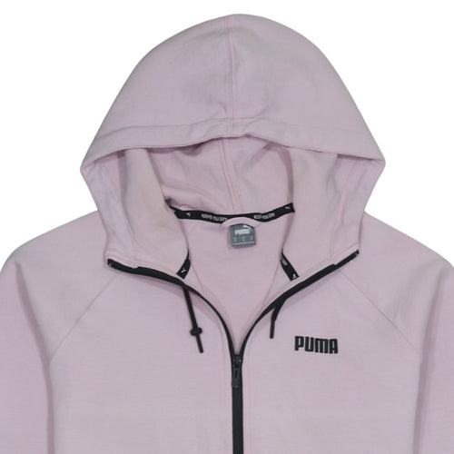 Puma Womens Pink Full Zip Hoodie XL Lightweight Sweatshirt