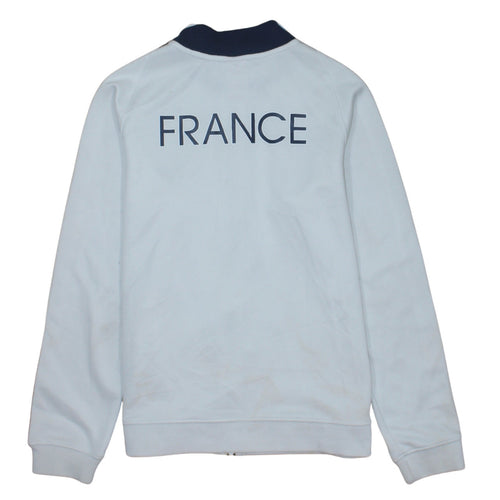 Nike Boys White Blue France FFF Track Jacket XL 13-15 Years Full Zip