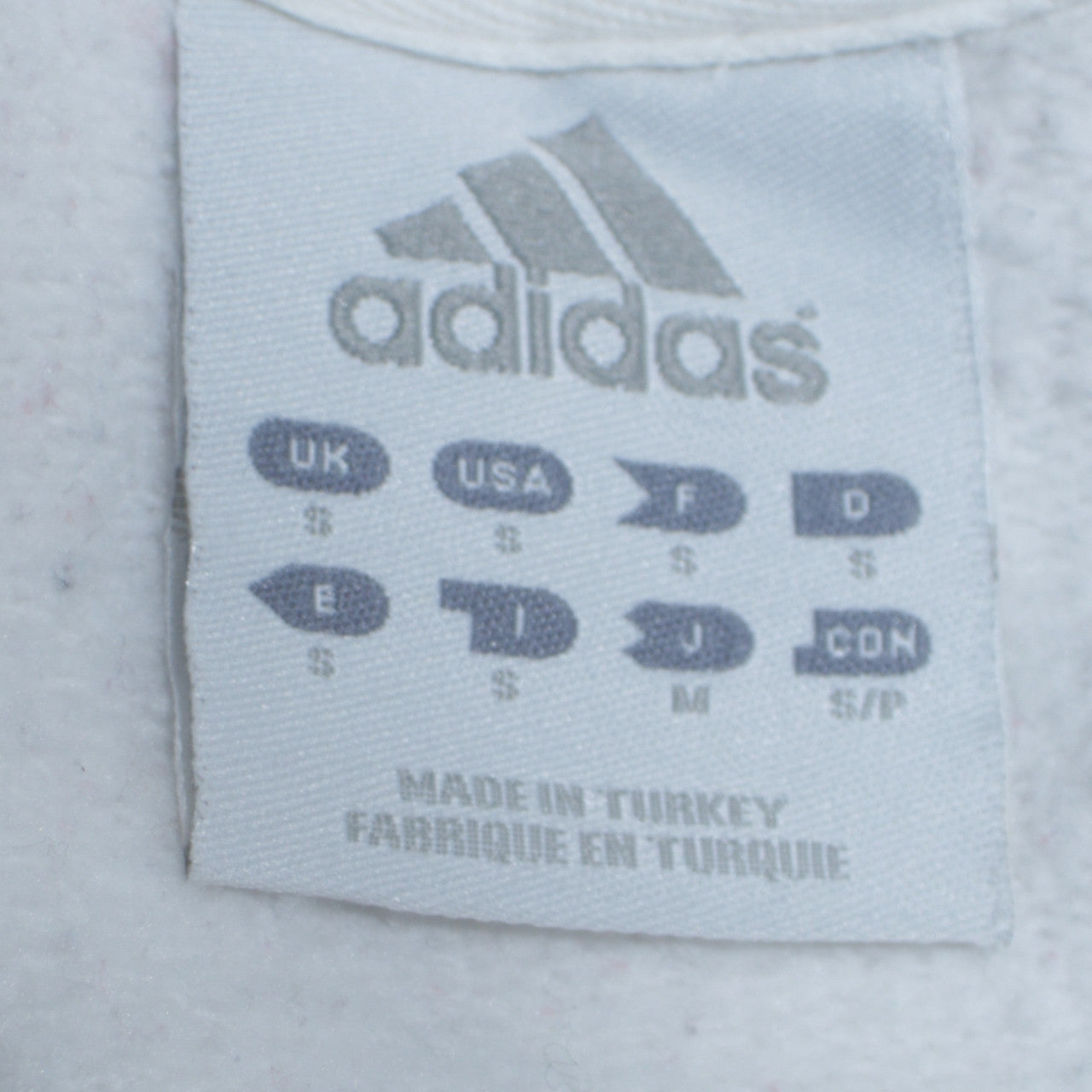 Adidas Men's White Red Full Zip Hoodie M Fleece Sweatshirt