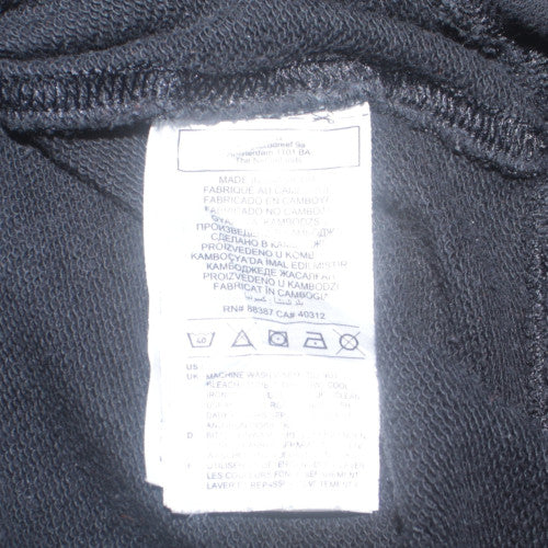 Adidas Womens Black UK 12 Cropped Pullover Hoodie Sweatshirt