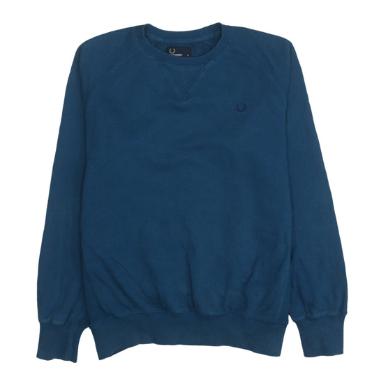 Fred Perry Men's Blue Cotton Crew Neck Sweatshirt Size M