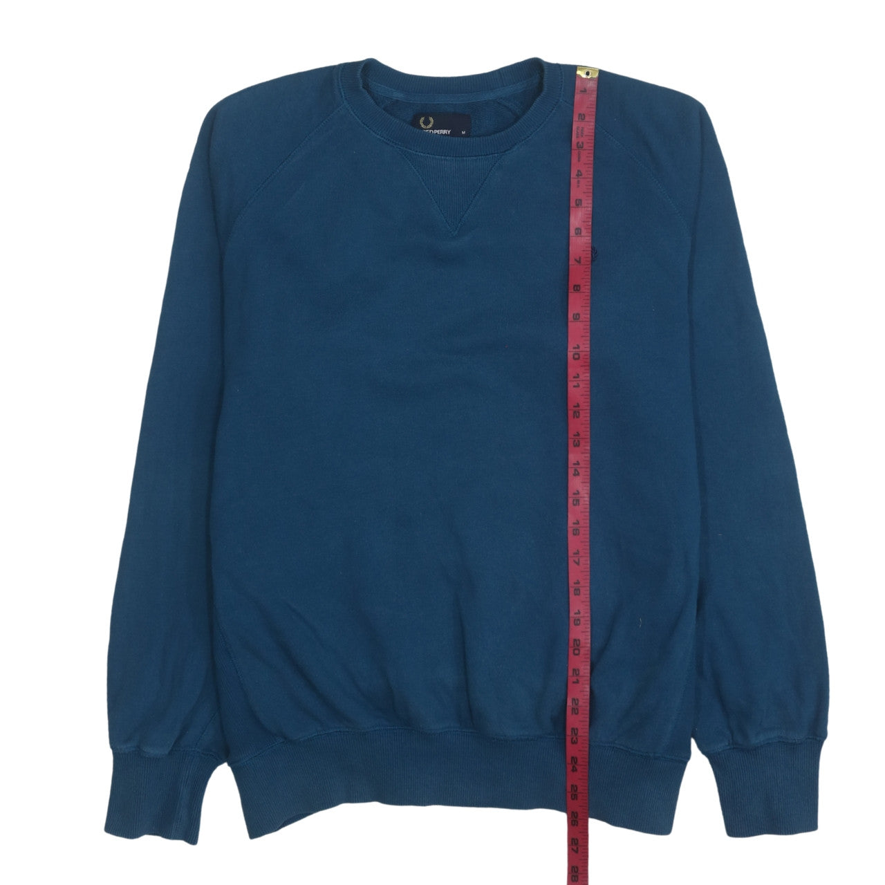 Fred Perry Men's Blue Cotton Crew Neck Sweatshirt Size M