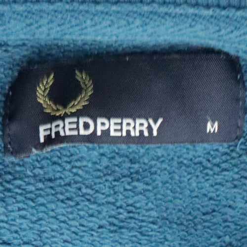 Fred Perry Men's Blue Cotton Crew Neck Sweatshirt Size M