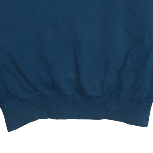 Fred Perry Men's Blue Cotton Crew Neck Sweatshirt Size M
