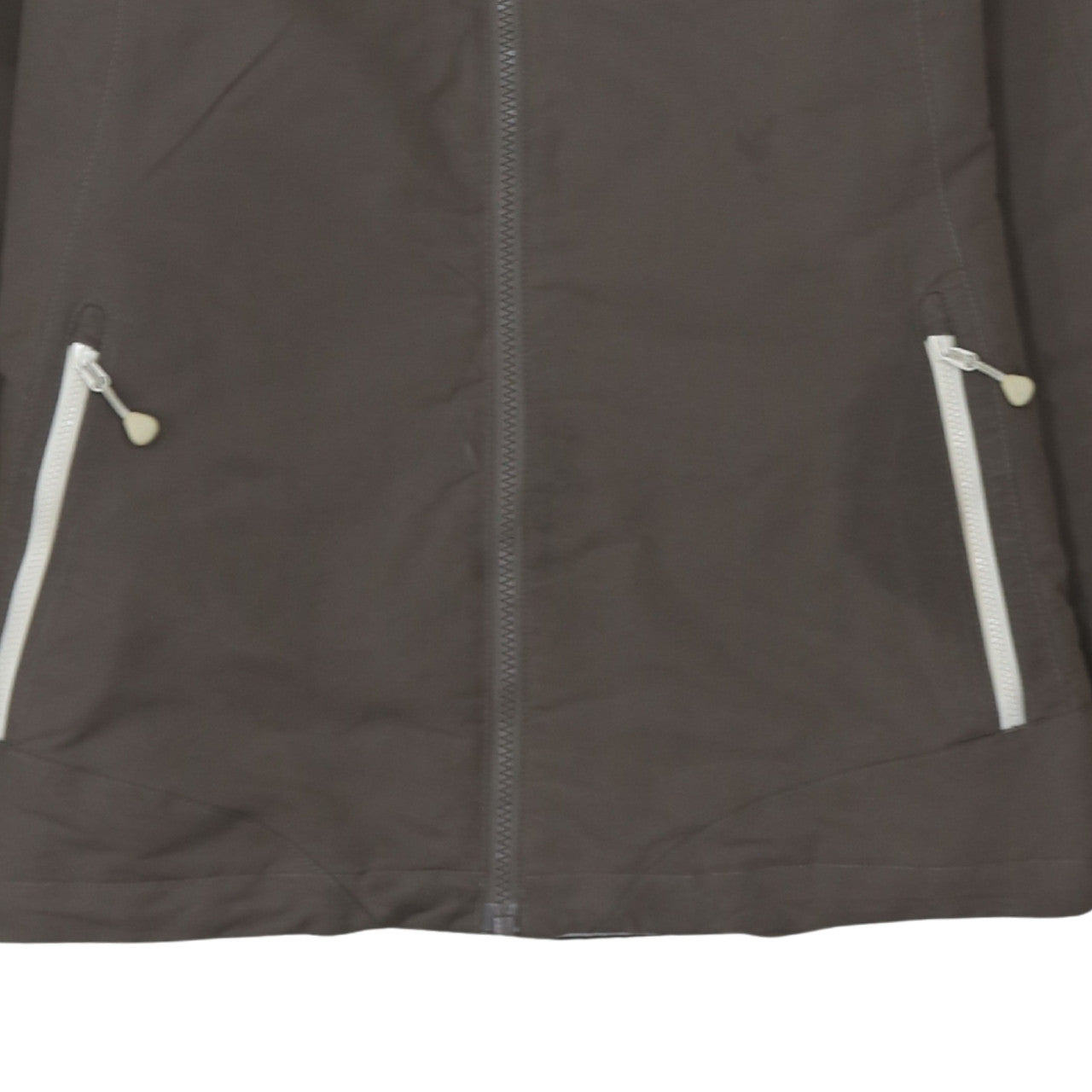 Jack Wolfskin Women Brown Hooded Rain Coat Jacket Size 14