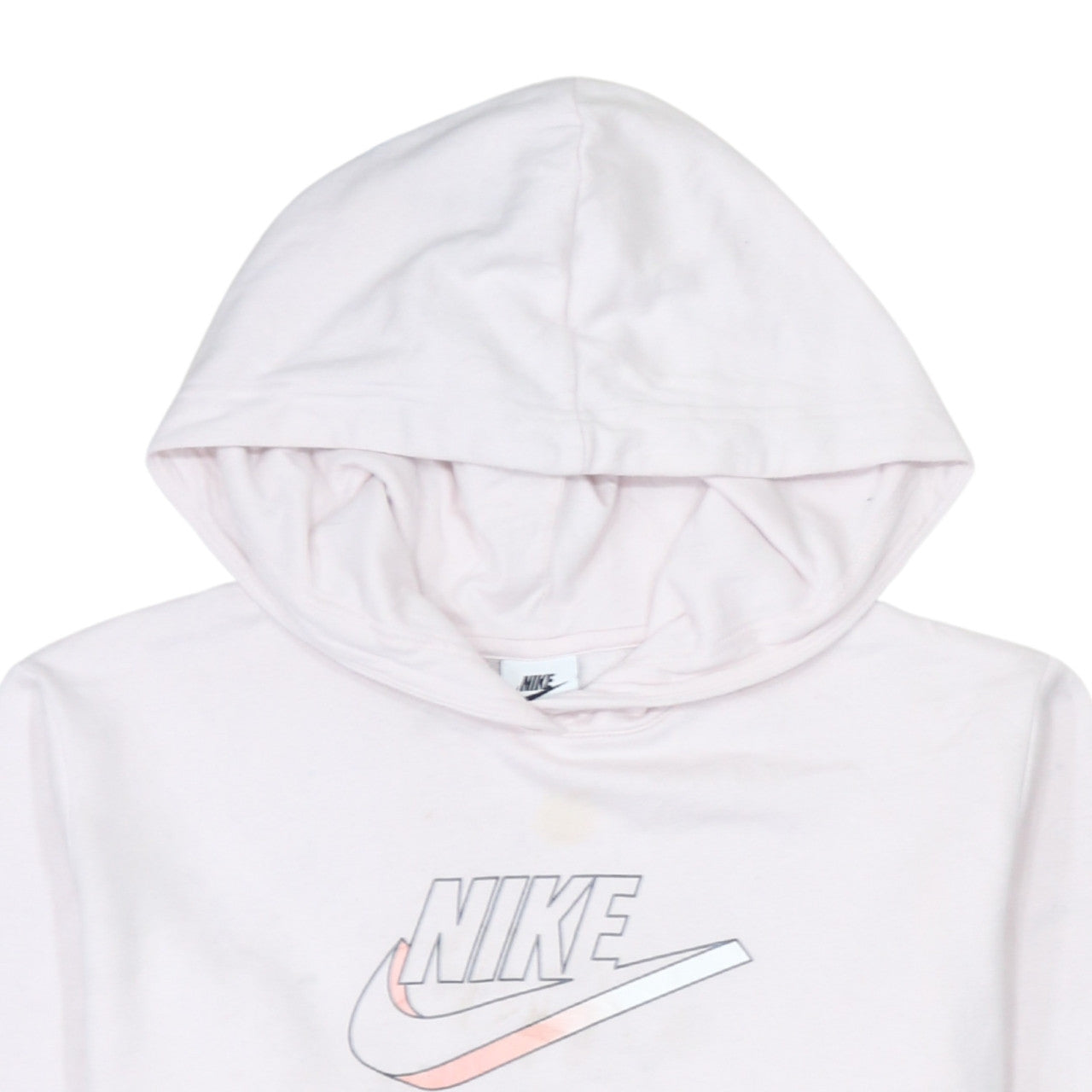 Nike Women’s Pink Hoodie Medium Pullover Drawstring Logo Sweatshirt