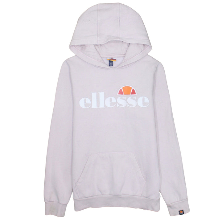 Ellesse Girls Pink Pullover Hoodie 13-14 Years Logo Graphic Fleece