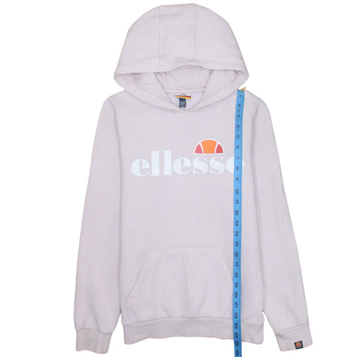 Ellesse Girls Pink Pullover Hoodie 13-14 Years Logo Graphic Fleece