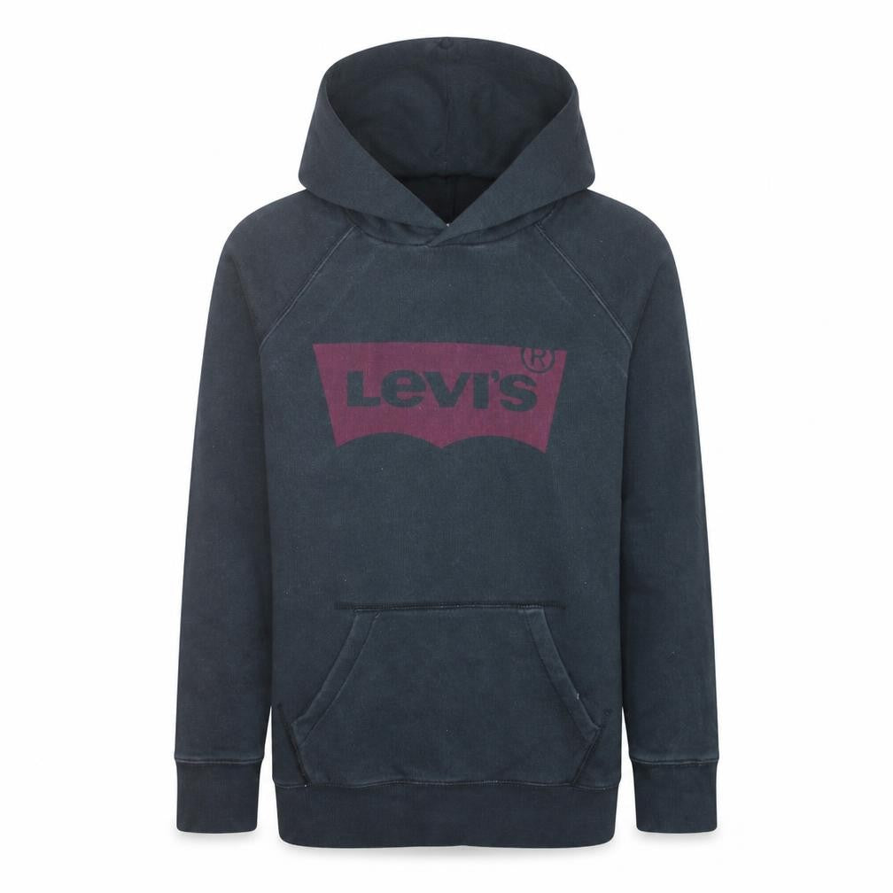 Front view of Levi's Men's Black XS Pullover Hoodie with Logo
