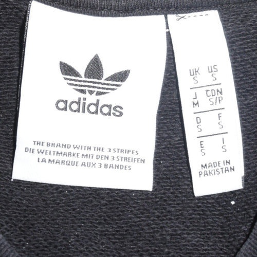 Adidas Men's Black Small Pullover Crew Neck Sweatshirt