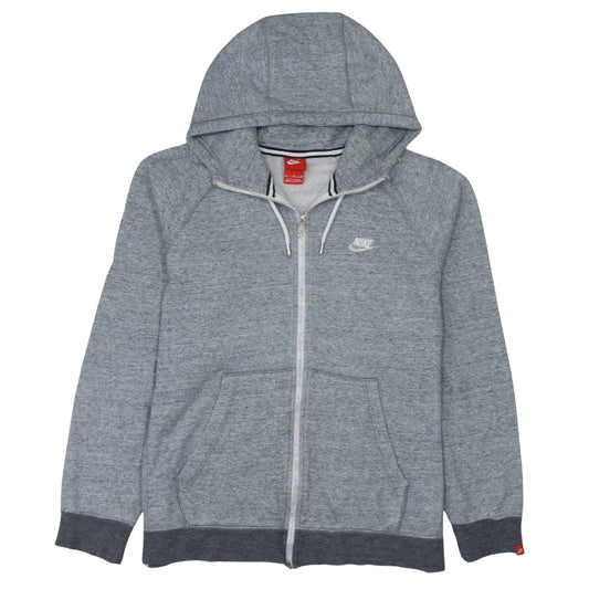 Nike Men's Grey Full Zip Hoodie Size M Lightweight Cotton Sportswear