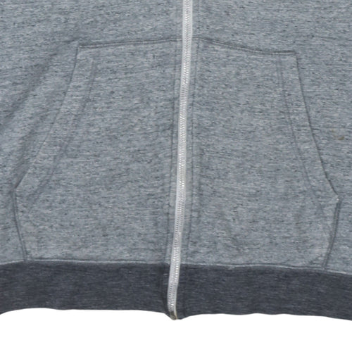 Nike Men's Grey Full Zip Hoodie Size M Lightweight Cotton Sportswear
