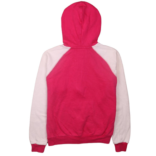 Nike Women’s Pink & White Full Zip Hoodie L Hooded Sweatshirt