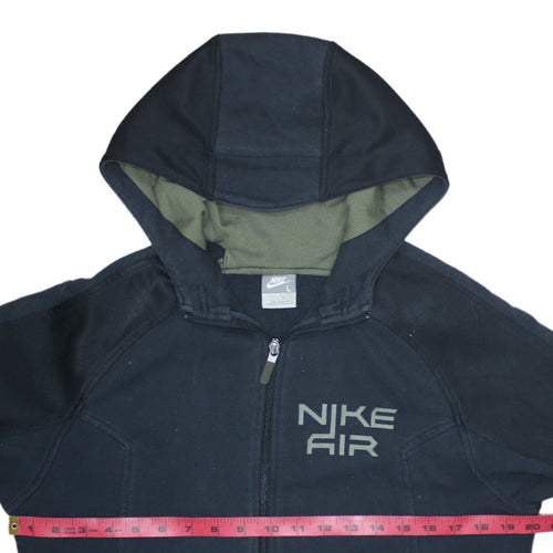 Nike Boys Black Full Zip Hoodie Size 13 Years Fleece Hooded Sweatshirt