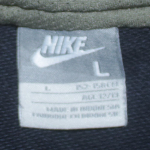 Nike Boys Black Full Zip Hoodie Size 13 Years Fleece Hooded Sweatshirt