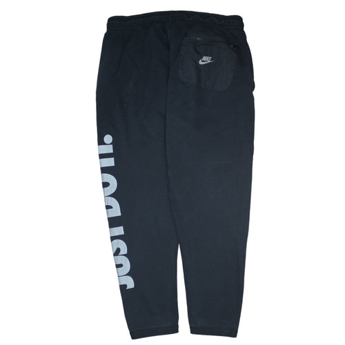 Nike Men's Black Just Do It Sweatpants L Regular Fit Fleece