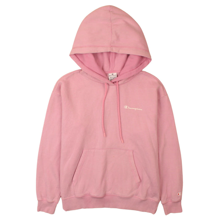 Champion Women Pink Pullover Hoodie Medium Cotton Blend Casual