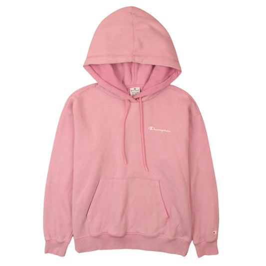 Champion Women Pink Pullover Hoodie Medium Cotton Blend Casual