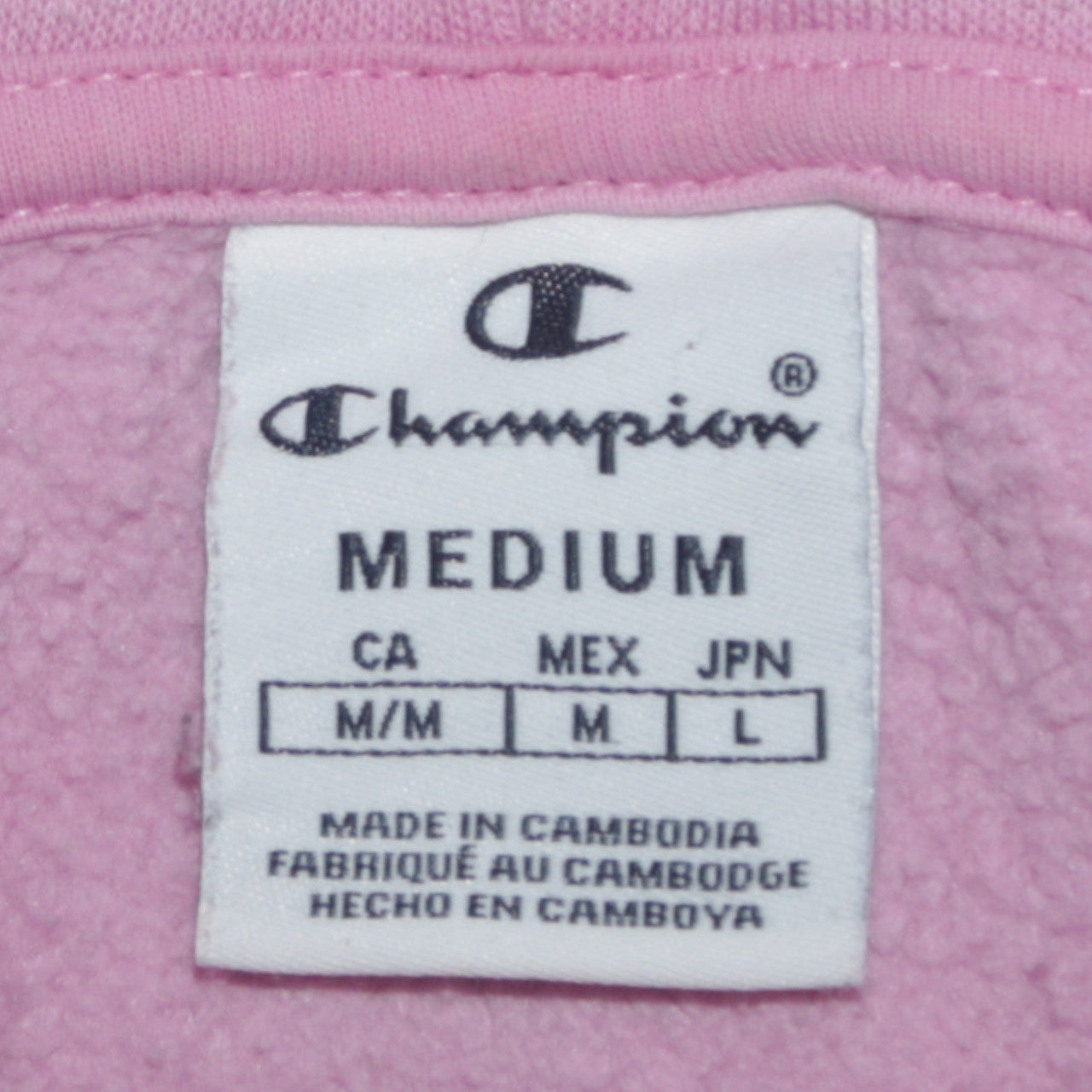 Champion Women Pink Pullover Hoodie Medium Cotton Blend Casual