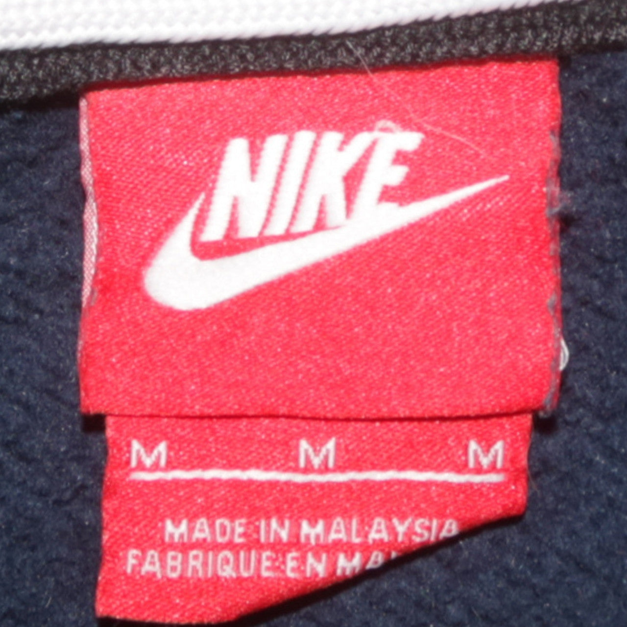 Nike Women's Navy Blue Full Zip Hoodie Medium Cotton Blend