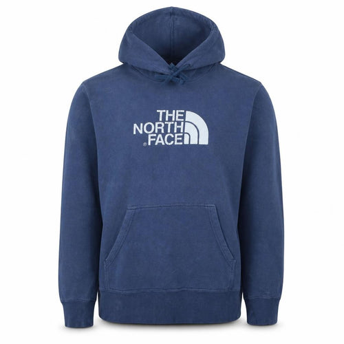 The North Face Mens Blue Pullover Hoodie L Logo Outdoor Sweatshirt