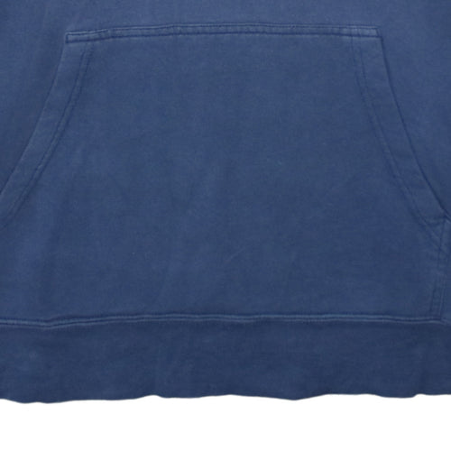 The North Face Mens Blue Pullover Hoodie L Logo Outdoor Sweatshirt