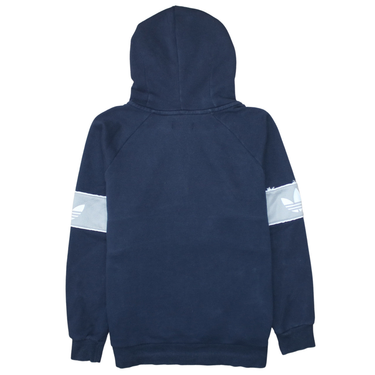 Adidas Women Navy Hoodie Size 14 Logo Half Zip Pullover Sweatshirt