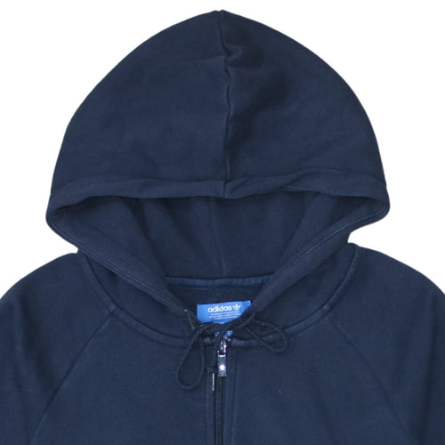 Adidas Women Navy Hoodie Size 14 Logo Half Zip Pullover Sweatshirt