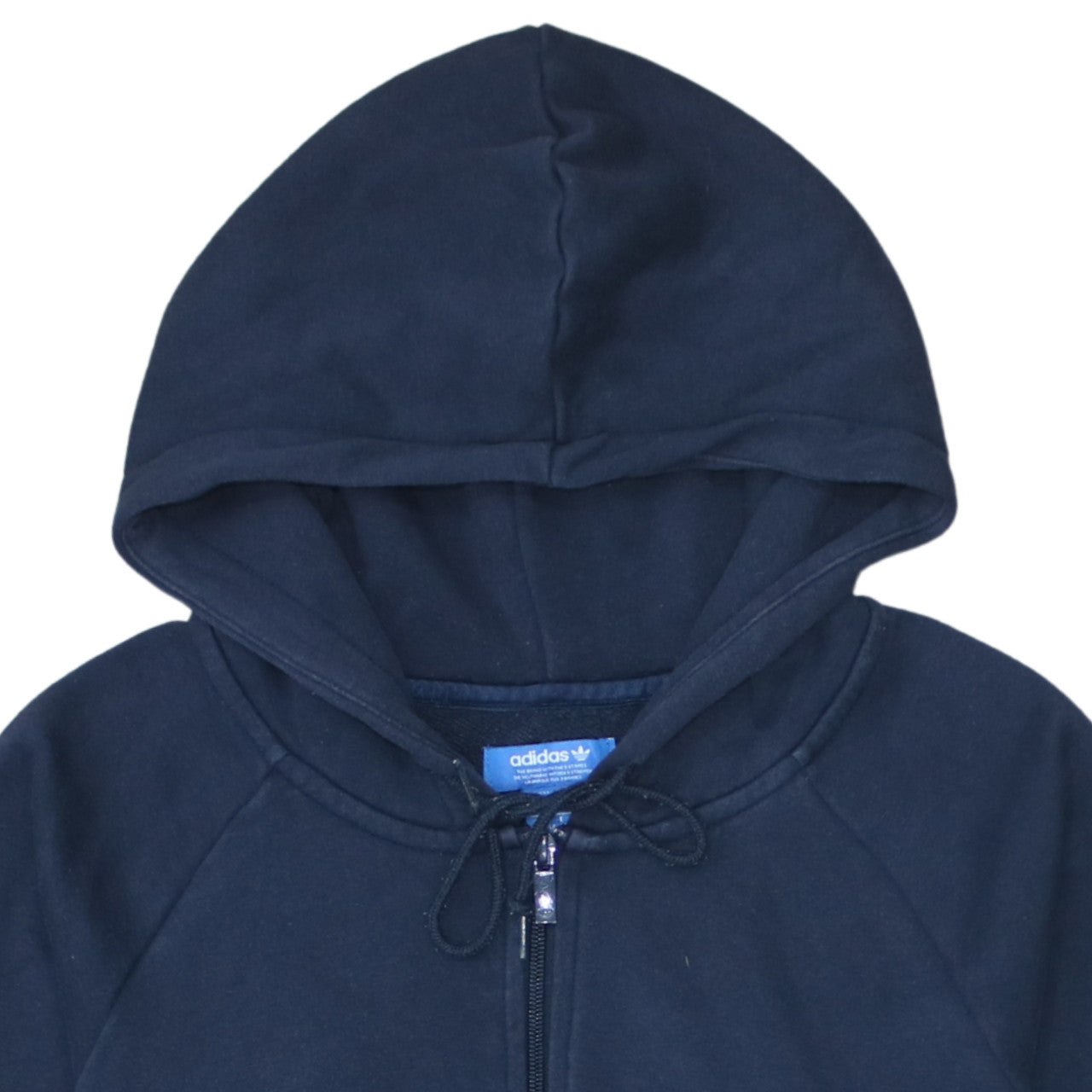 Adidas Women Navy Hoodie Size 14 Logo Half Zip Pullover Sweatshirt