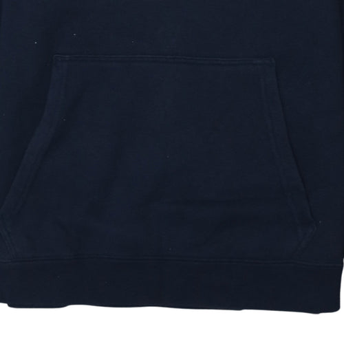 Nike Men's Blue Pullover Hoodie Small Logo Fleece Sweatshirt