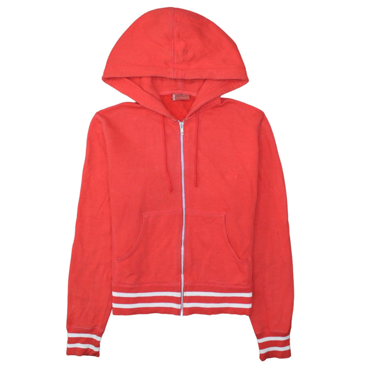 Levi’s Girls Red Zip Hoodie Medium Full Zip 100% Cotton Casual Sweatshirt