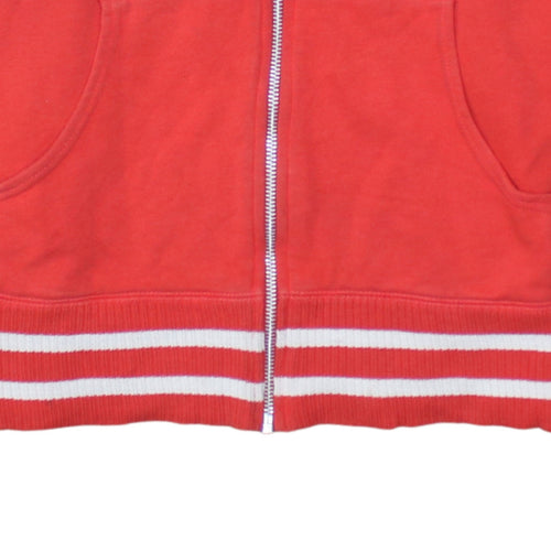 Levi’s Girls Red Zip Hoodie Medium Full Zip 100% Cotton Casual Sweatshirt