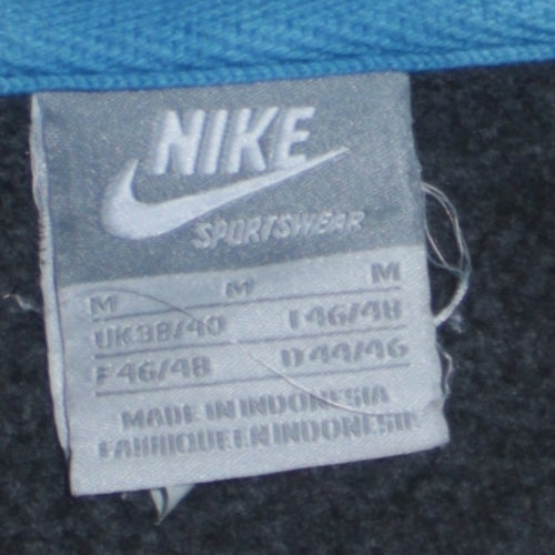 Nike Men's Grey Varsity Jacket Size M Cotton Blend Sportswear