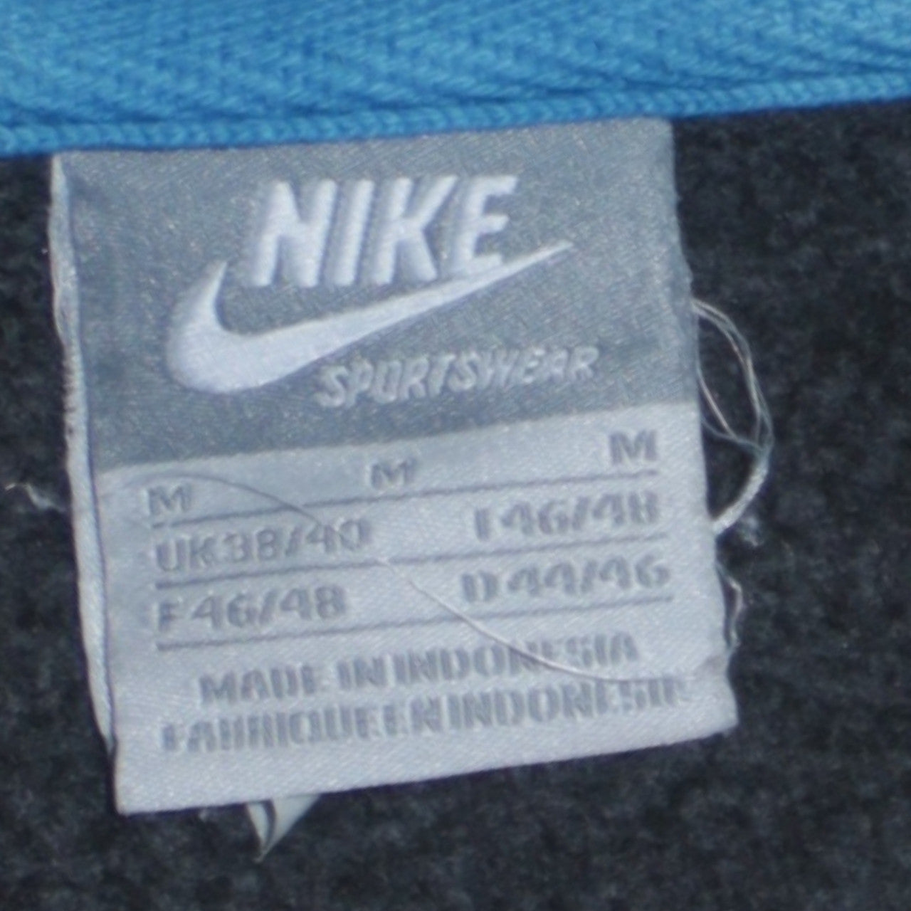 Nike Men's Grey Varsity Jacket Size M Cotton Blend Sportswear